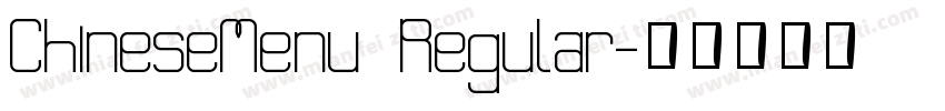 ChineseMenu Regular字体转换